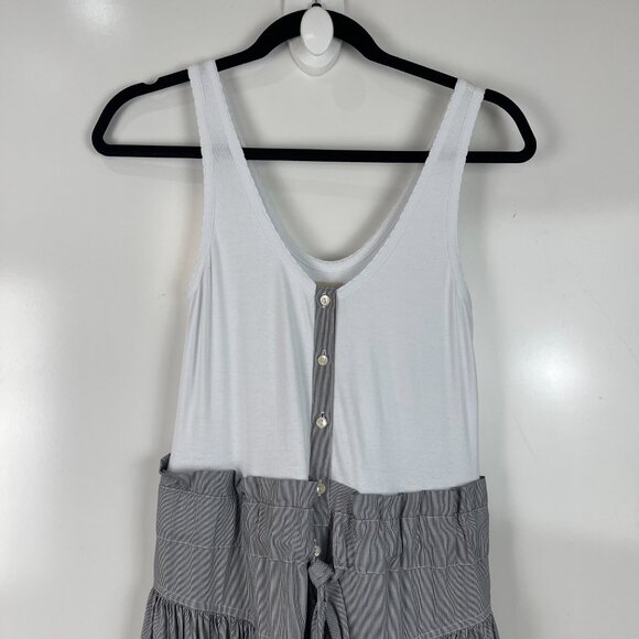 Rebecca Taylor La Vie Knit & Poplin Midi Dress Stripes Feminine Size Medium - Picture 5 of 9